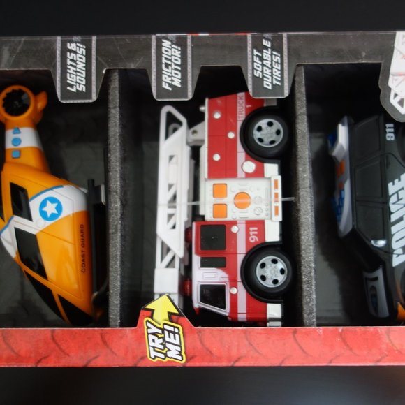 Maxx Action 3-Pack Fire & Rescue Die-Cast Vehicle Set for 3+ Years old New - Picture 4 of 11